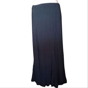 J. Jill Dark Teal Gathered Details Maxi Skirt Size Small Cotton Modal Blend